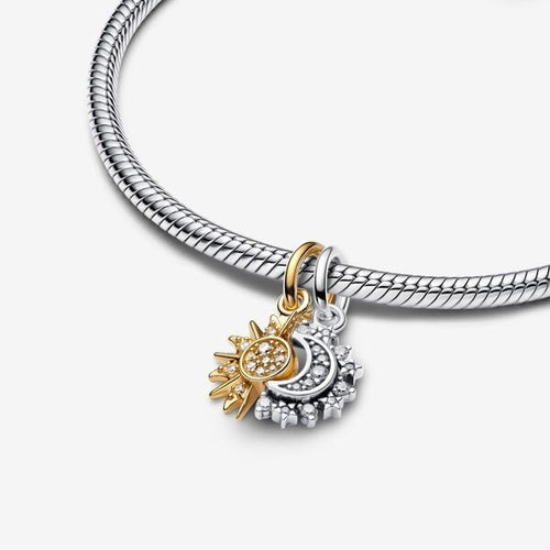 celestial sun & moon necklace set