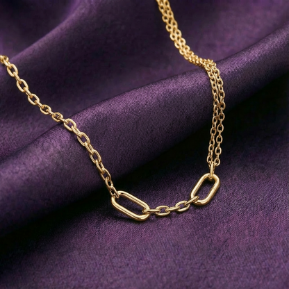 double link chain necklace