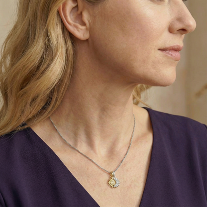 sun & moon necklace set