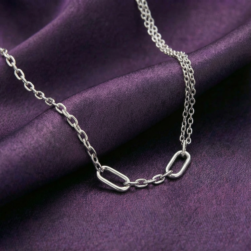 double link chain necklace